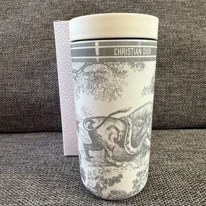 DIOR BEAUTY Tumbler Prestige Toile de Jouy Insulated Travel Cup Mug NEW
